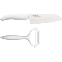Kyocera Messer-Set 2-tlg. 14 cm weiß Keramik spülmaschinengeeignet rostfrei