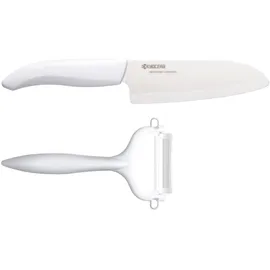 Kyocera Messer-Set 2-tlg. 14 cm weiß Keramik spülmaschinengeeignet rostfrei