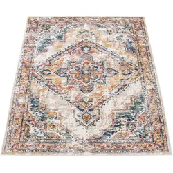 Teppich PACO HOME "Herbete 735", bunt (mehrfarbig), B:120cm H:8mm L:170cm, Polypropylen, Polyester, Teppiche, Kurzflor, Orient-Optik, Vintage Design, Wohnzimmer