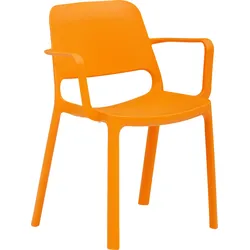 Stapelstuhl MAYER SITZMÖBEL "Stapelstuhl myNUKE", orange (orange, orange), B:55cm H:82cm T:54,5cm, Stühle, stapelbar
