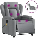 vidaXL Massagesessel Elektrisch 149,5 x 78 x 0 cm Hellgrau mit Fernbedienung
