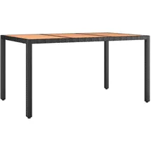 vidaXL Gartentisch 99,7 x 51,3 x 13,6 cm Schwarz