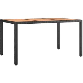 vidaXL Gartentisch 99,7 x 51,3 x 13,6 cm Schwarz