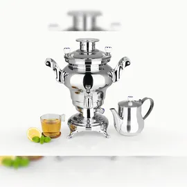 BEEM Samowar ODESSA 3l 1800W Edelstahl mit Dispenser - Silber