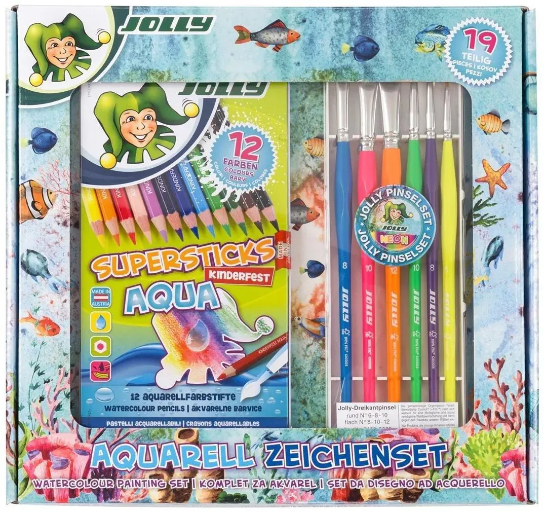 JOLLY Supersticks AQUA - Aquarellset, 19teilig