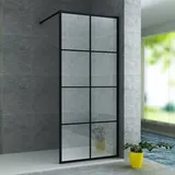 Aloni Duschwand Beko Rahmen schwarz matt 120x200 8mm