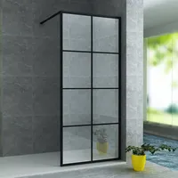 Aloni Duschwand Beko Rahmen schwarz matt 120x200 8mm