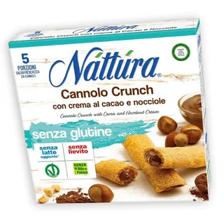 Cannolo Crunch con Cacao e Nocciole Senza Glutine - Nattura 125 g