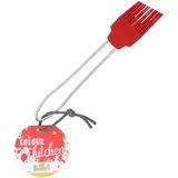 Birkmann, Colour Kitchen, universeller Backpinsel mit Silikonkopf und Griff aus Edelstahl, lebensmittelecht und hitzebeständig bis 230 °C, spülmaschinengeeignet, rot, 18,5 x 3 cm, 421868
