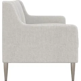 CosmoLiving by Cosmopolitan 3-Sitzer "Virginia", grau (hellgrau, stahl), B:195cm H:80cm T:82cm, Webstoff 100% Polyester, COSMOLIVING BY COSMOPOLITAN, Sofas, Webstoff, Sitz und Rücken gepolstert, Beine aus Stahl, Sitzhöhe 42,5cm