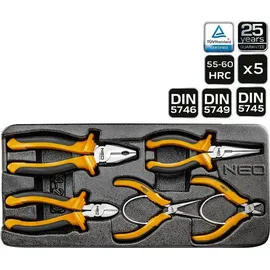 Neo Tools Werkstattwagen Stahl 6 Schubladen Schwarz/Orange bestückt