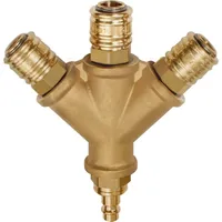 Riegler Verteiler, 3 Schnellverschlusskuppl. NW7,2, Nippel NW7,2-7,8 G3/8
