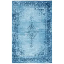 tesso living MARYLOU Designer-Teppich 80 x 145 cm Blau/Mehrfarbig