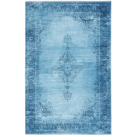 tesso living MARYLOU Designer-Teppich 80 x 145 cm Blau/Mehrfarbig