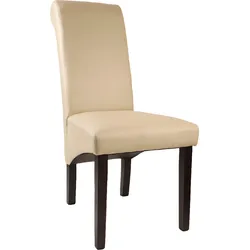 4-Fußstuhl HOME AFFAIRE "Rito", beige (beige, wenge), B:48cm H:101cm T:68cm, Stühle, Gestell Buche natur oder wenge lackiert