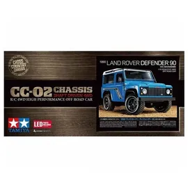 TAMIYA RC-Auto Land Rover Defender 90 CC-02 4CH Bausatz blau