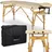 Habys Sonia 2 Zonen Massageliege, klappbar Kosmetikliege, Massagetisch, Massagebank, Vollholz | 165 x 60 cm, Belastung bis 250 kg, - Beige