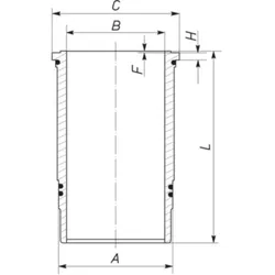Zylinderlaufbuchse MAHLE 001 LW 00140 001