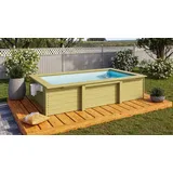 Karibu Massivholzpool kdi Schwimmbecken Gartenpool