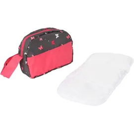 Bayer Chic 2000 - Wickeltasche für Puppen, Puppenwickeltasche, Puppenzubehör, Puppentasche, Butterfly Koralle, 853-47