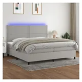 vidaXL Boxspringbett 200 x 200 cm Hellgrau