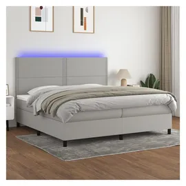 vidaXL Boxspringbett 200 x 200 cm Hellgrau