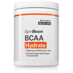 GymBeam BCAA Hydrate Aminosäurekomplex zur Unterstützung der sportlichen Leistung Geschmack Blue Raspberry 375 g