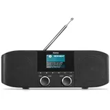 Hama DAB Radio DAB Plus Radio mit Bluetooth Küchenradio DAB+ (DR1410BT Digitalradio Stereo Radio Bluetooth, Wecker, Kopfhöreranschluss Aux 3,5mm, FM Radio, Farbdisplay) schwarz