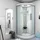 SeniorBad D10-20T0 Komplettdusche mit Schiebetür 100 x 100 cm Weiß Sicherheitsglas D10-20T0