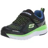 SKECHERS Ultra Groove Sneaker, Navy Textile/Black Trim, 35 EU