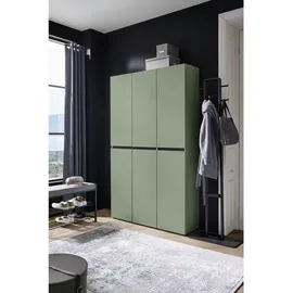 home24 Mister Bianco 120 x 115 x 34 cm hochglänzend weiß / weiß