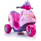 Feber - Scooty Little Princess, 6V rosa Elektroroller und Aufsitzmobile mit Prinzessinnendesign, mit Dekorationen von Blumen, Herzen und Einer Krone, Spielzeug +1 Jahr, Famosa (FEB09000)