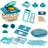 Genius Nicer Dicer Chef Professional Gemüsescheider 23-tlg. Petrol