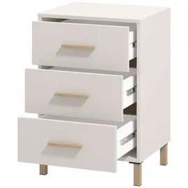 Home Affaire Nachtkommode HOME AFFAIRE "Belfort Nachtschrank Nachttisch Made in Europe", weiß (cashmere), B:48cm H:71cm T:40cm, Spanplatte, Sideboards, mit 2 oder 3 Schubladen, FSC-zertifizierter, Trendfarbe cashmere
