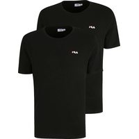 Fila Herren T-Shirt, Multipack - BROD Tee, Rundhals, Kurzarm, Logo Schwarz (Black) L
