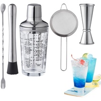 ORTUH Cocktail-Shaker-Set, Barkeeper-Set,Edelstahl-Getränkeshaker 5 Stück/Set | Getränke-Mixer-Set, Getränke-Shaker, Cocktail-Shaker-Set, Bar-Werkzeug, Bar-Zubehör, Cocktail-Set zum Mischen