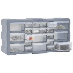 Multi-Schubladen-Organizer 3 | vidaXL : Farbe - Grau