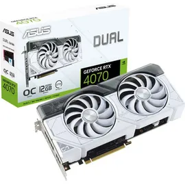 Asus Dual GeForce RTX 4070 White OC 12 GB GDDR6X 90YV0IZ4-M0NA00