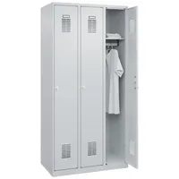 Californian Products Garderobenschrank 3 Abteile, h.grau 4066681374812 CP