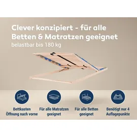 Betten-ABC MaDeRa 7-Zonen-Lattenrost mit Bettkastenfunktion 90 x 200 cm