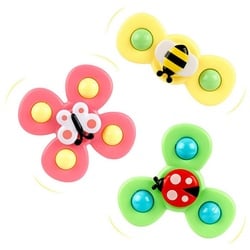 kinspi Lernspielzeug 3 Stück Insekten Saugnapf-Spielzeug, interessantes Tisch-Saugnapf