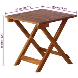 vidaXL Sonnenliege 184 x 55 x 64 cm mit Tisch und Auflage Massivholz Akazie