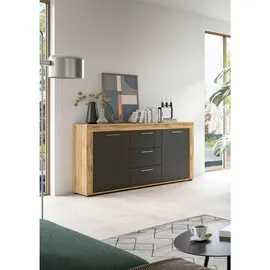 VCM Sideboard Jam 125 x 80 x 35 cm Eiche/Grau