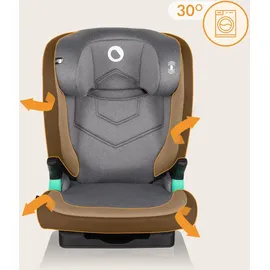 lionelo Neal Kindersitz 15-36kg, Isofix Seitenprotektoren, Kennzeichnung i-Size 3-fach verstellbare Rückenlehne, Höhenverstellbare Kopfstütze, Belüftungssystem