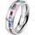 DOOSTI Trauring DOOSTI "Schmuck Geschenk Edelstahl Trauring Ehering Partnerring LIEBE" Gr. 62, silber (edelstahlfarben, mehrfarbig), Fingerringe, Damen, 62,mit Zirkonia, Edelstahl, 6mm, Trauring, wahlweise mit oder ohne Zirkonia