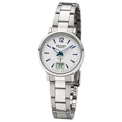 Regent Damen Armbanduhr FR-267 Funk Edelstahl