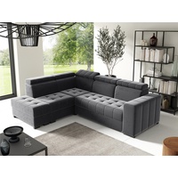Fun Möbel Ecksofa Schlafsofa Sofa CESENA Stoff Salvador Grafit