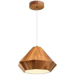 Diamond Pendelleuchte aus Teakholz