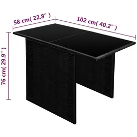 vidaXL Bistro-Set 3-tlg. schwarz 46067