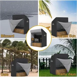luxuskollektion Strandkorb Schutzhülle XXL 90 x 155 cm Blau